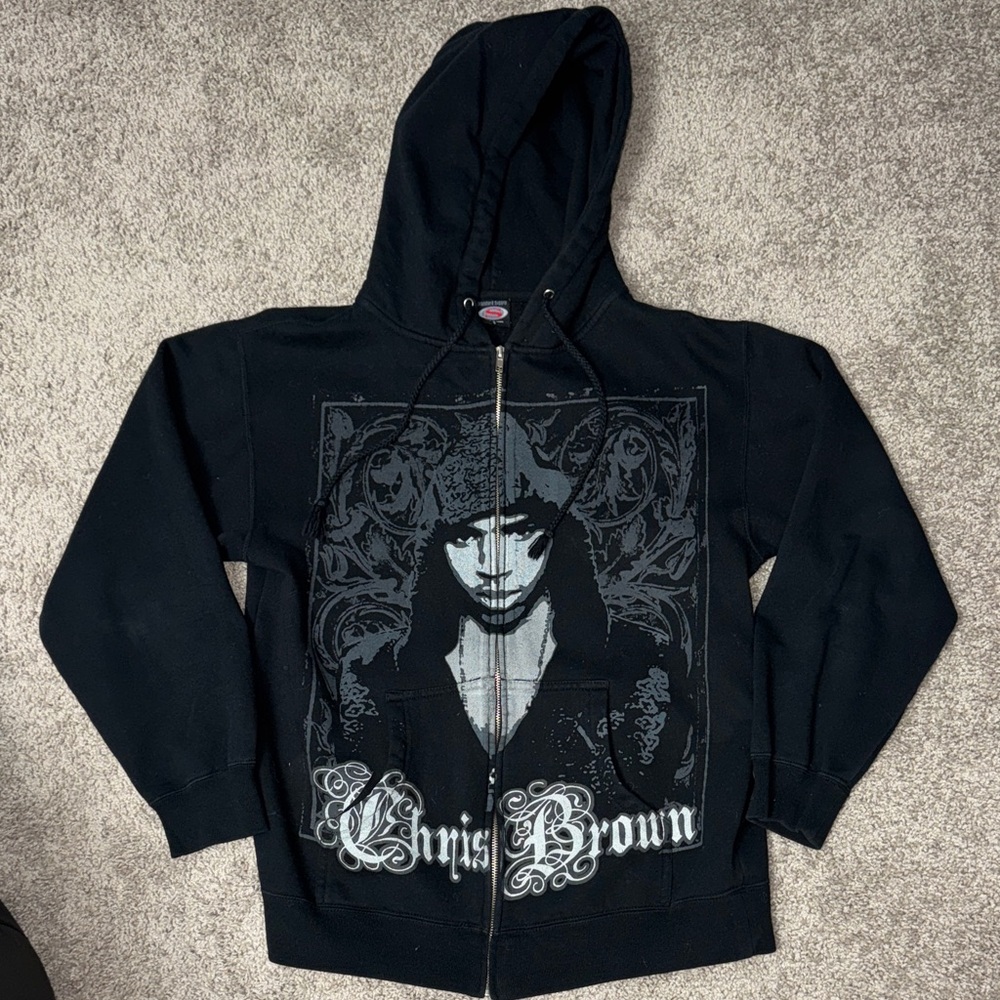 Chris Brown zip up hoodie